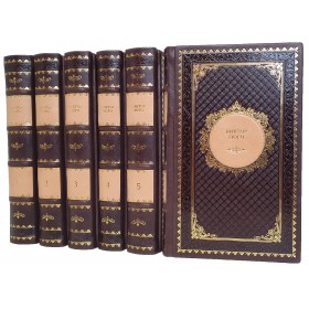 Виктор Гюго (комплект в 6 томах). Книги в кожаном переплете. Букинистическое издание